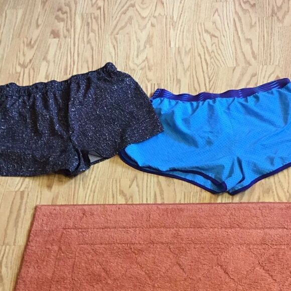 2 pair athletic shorts, both size medium, 1 blue, 1 black & white - Picture 8 of 12